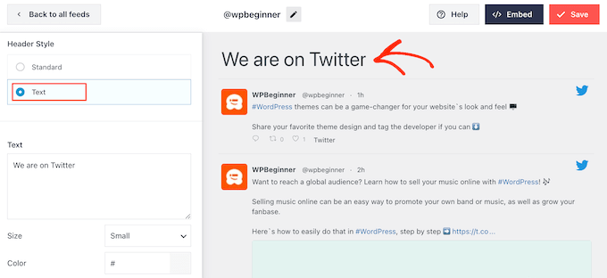Adicionando um cabeçalho a um site WordPress usando Smash Balloon Adding a header to a WordPress site using Smash Balloon