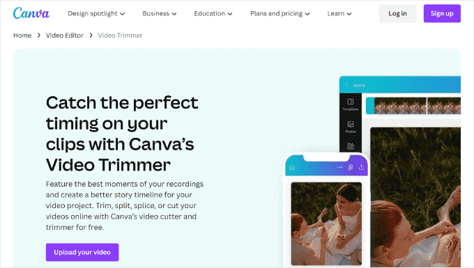 Canva-Videotrimmer Canva video trimmer