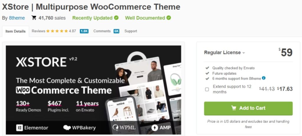 xstore Woodmart Theme-Alternativen