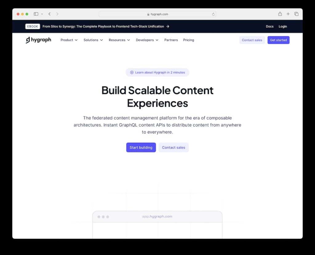 開発者向けのハイグラフCMS