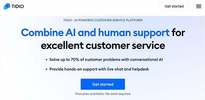 Сайт Тидио Tidio website