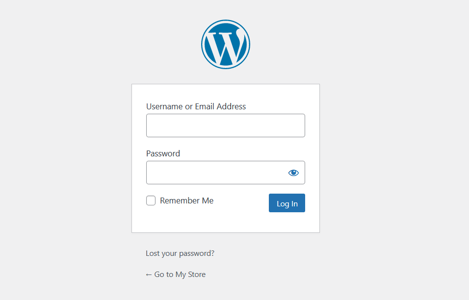 หน้าจอเข้าสู่ระบบ WordPress