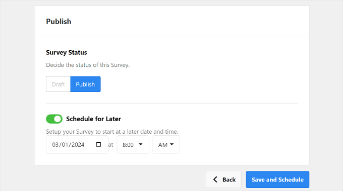 การตั้งค่าการเผยแพร่ของ UserFeedback UserFeedback's publishing settings