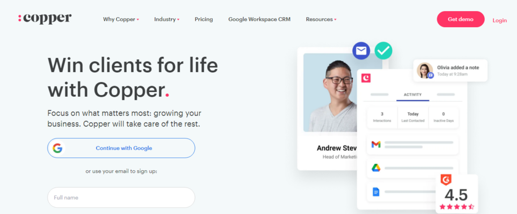 Proveedor de CRM de cobre