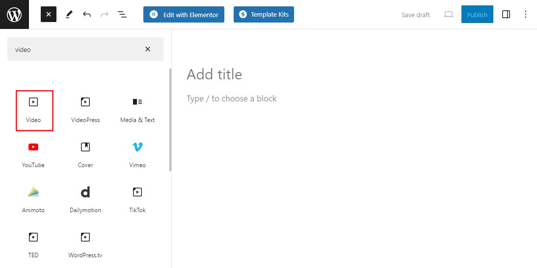 Видеоблок WordPress