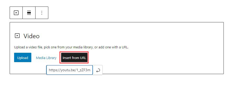 WordPress вставить видео с URL-адреса