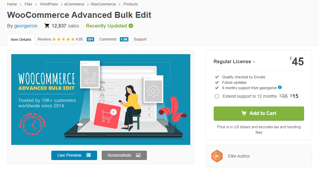 Modifica in blocco avanzata di WooCommerce: modifica in blocco in WooCommerce