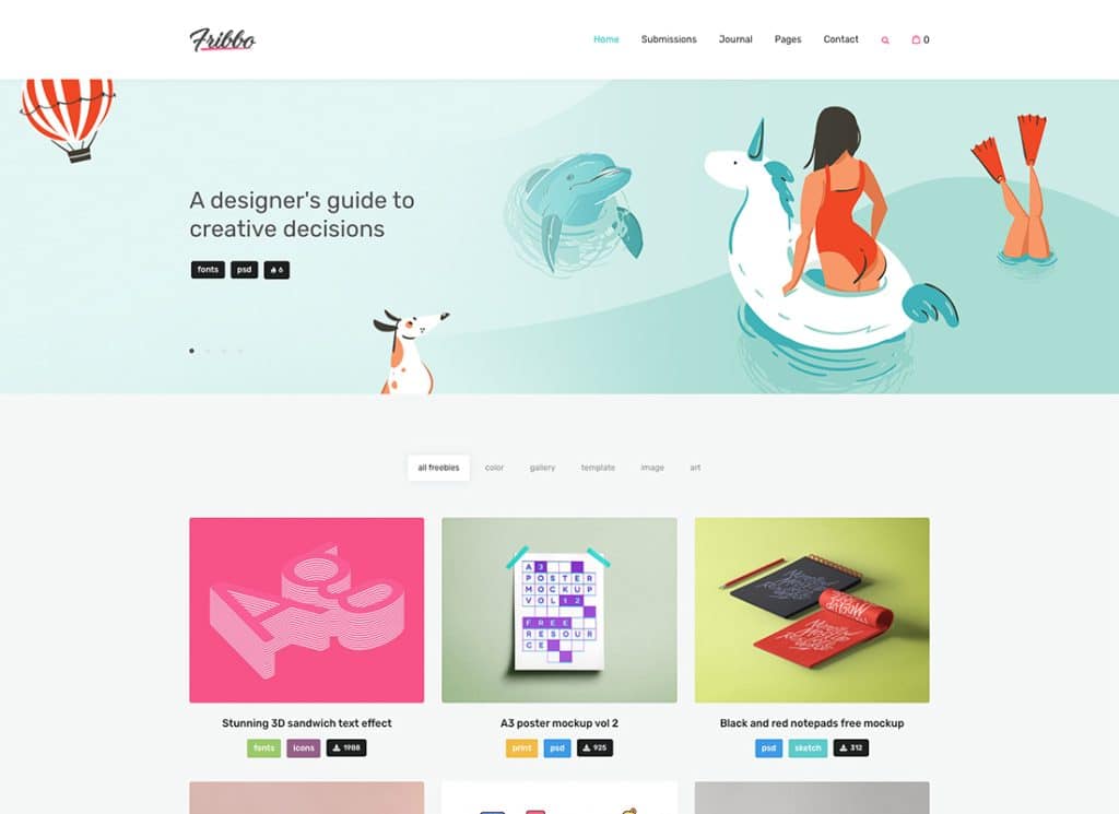 Fribbo - Tema WordPress do blog de brindes