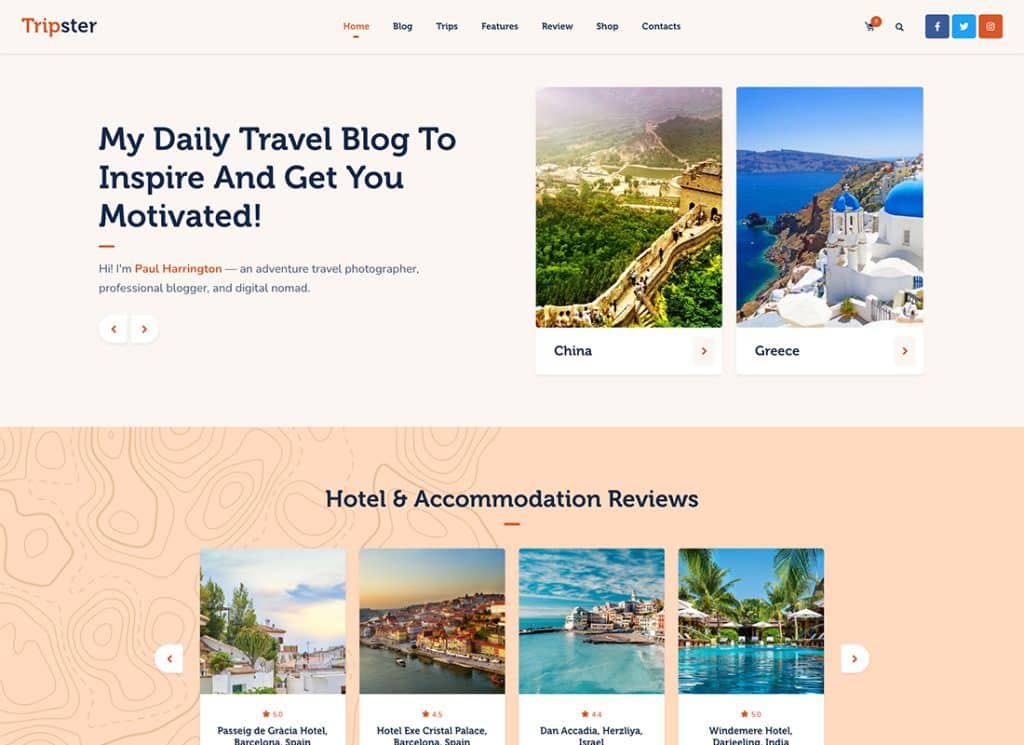Tripster — Блог WordPress о путешествиях и образе жизни