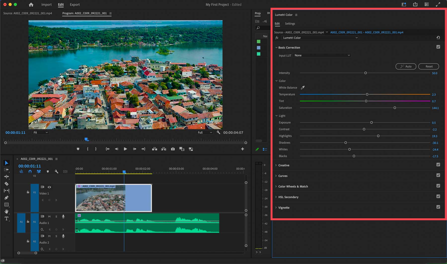Evaluarea culorilor Adobe Premiere Pro