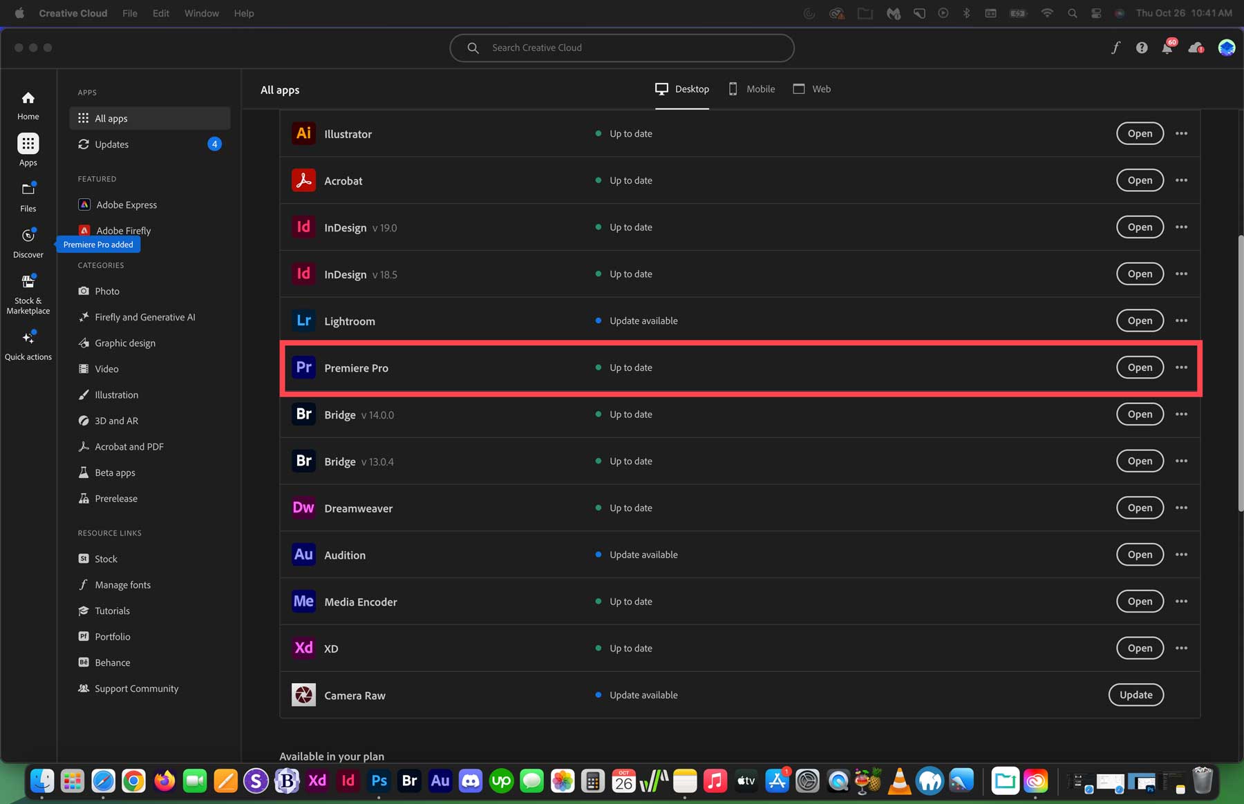 Deschideți Adobe Premiere Pro