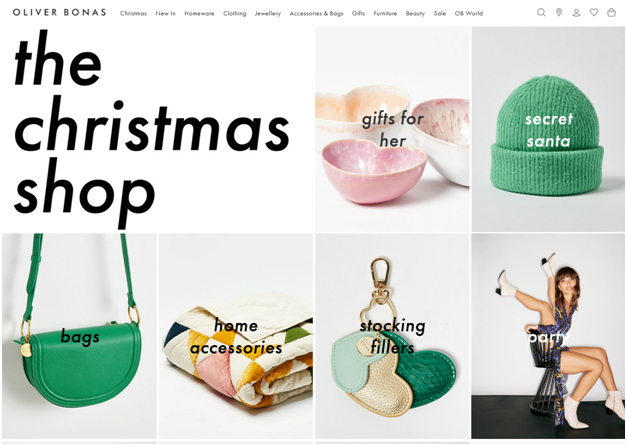 Oliver Bonas - Sitio web de Magento