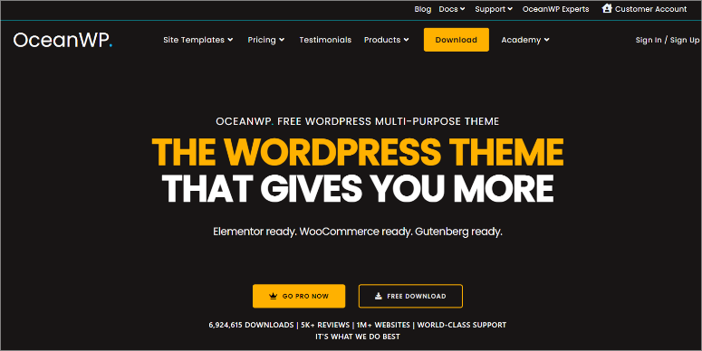 oceanwp-homepage - IsItWP - Detector de temas de WordPress gratuito oceanwp homepage