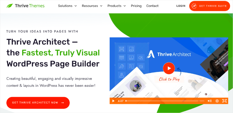 Thrive Architect - IsItWP - Detector de temas de WordPress gratuito Thrive Architect