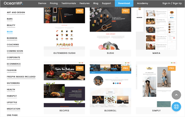 Tema de WordPress OceanWP - IsItWP - Detector de temas de WordPress gratuito OceanWP WordPress Theme
