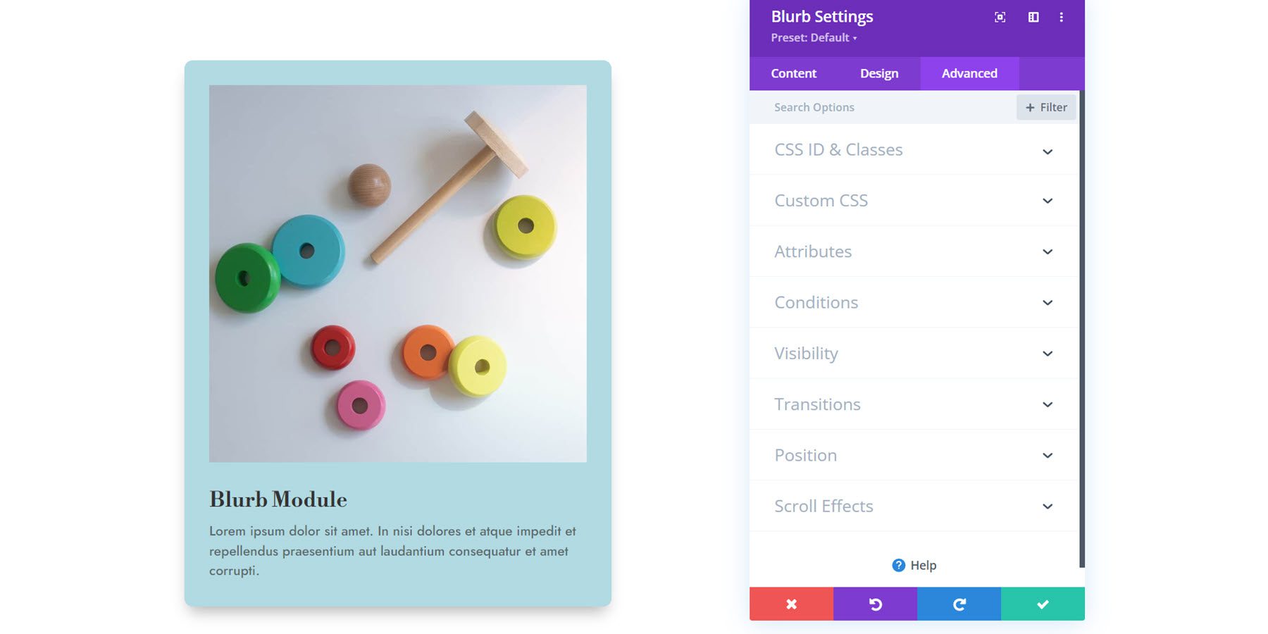 Módulo Divi Blurb avanzado