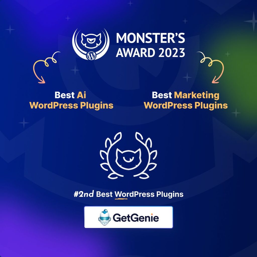 Penghargaan Monster oleh GetGenie 2023