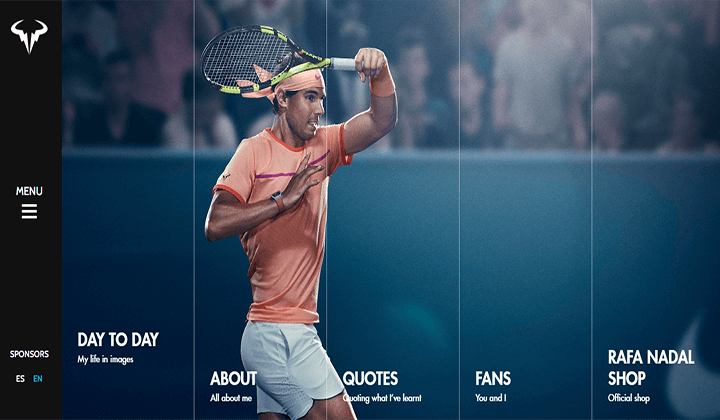 2024 年 15 個以上使用 WordPress 建立的最受歡迎的網站 17 rafaelnadal 45