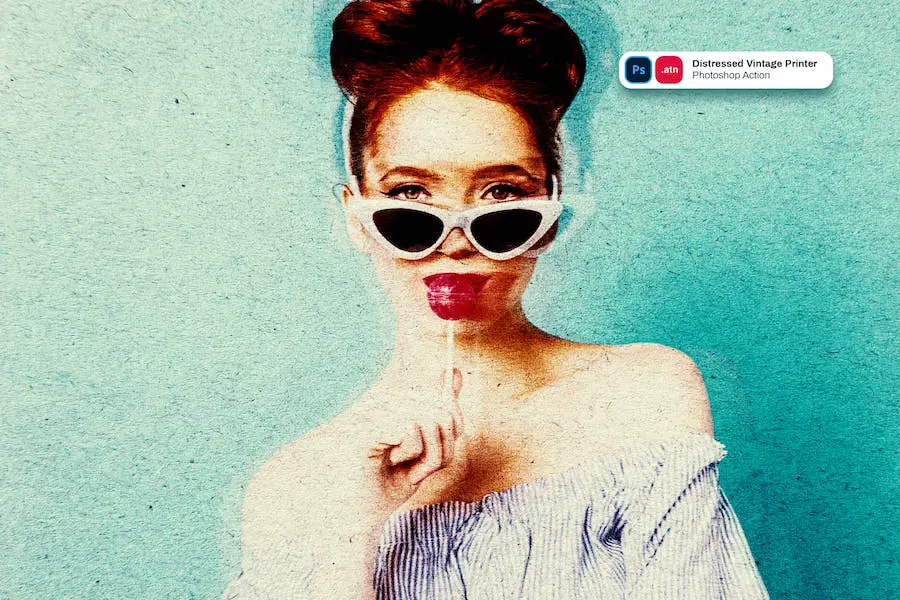 Effetto stampante vintage invecchiato -