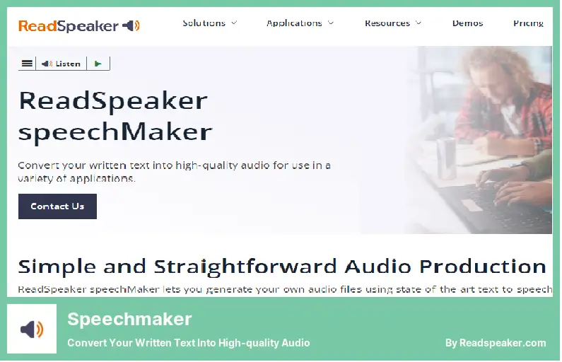 Speechmaker: converti il tuo testo scritto in audio di alta qualità