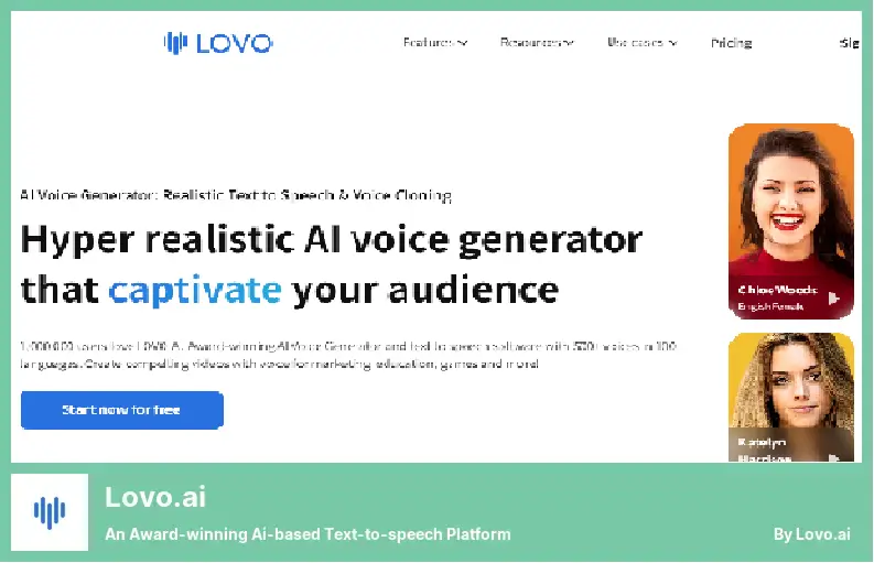 Lovo.ai: una pluripremiata piattaforma di sintesi vocale basata su Ai