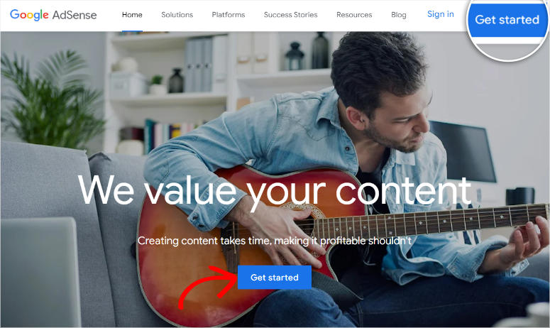 adsense-get-started - IsItWP - 無料の WordPress テーマ検出ツール adsense get started