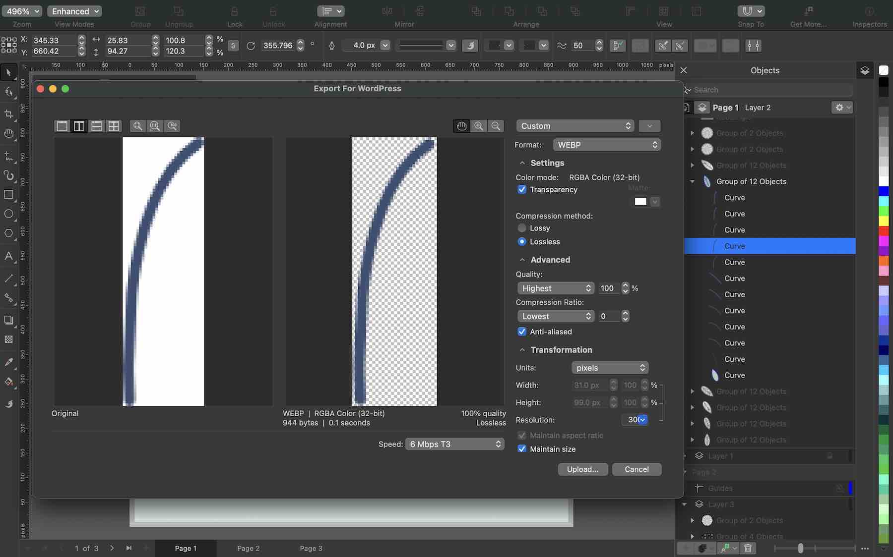 Ekspor Corel Draw ke WordPress