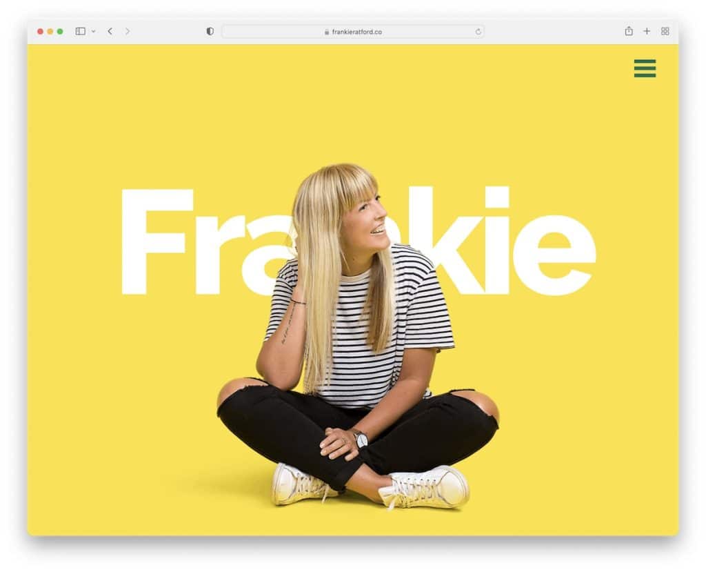 Frankie Ratford site de uma página