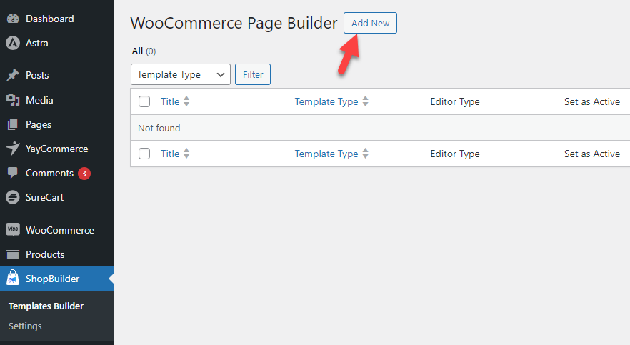 ajouter un nouveau modèle - Modifier la page produit WooCommerce