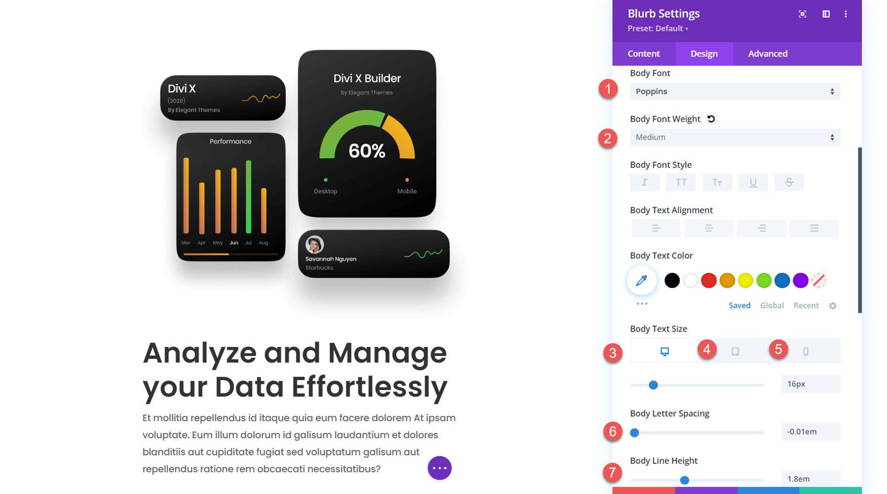 Divi 本文テキスト設定を使用してフローティング宣伝文モジュールを作成する方法