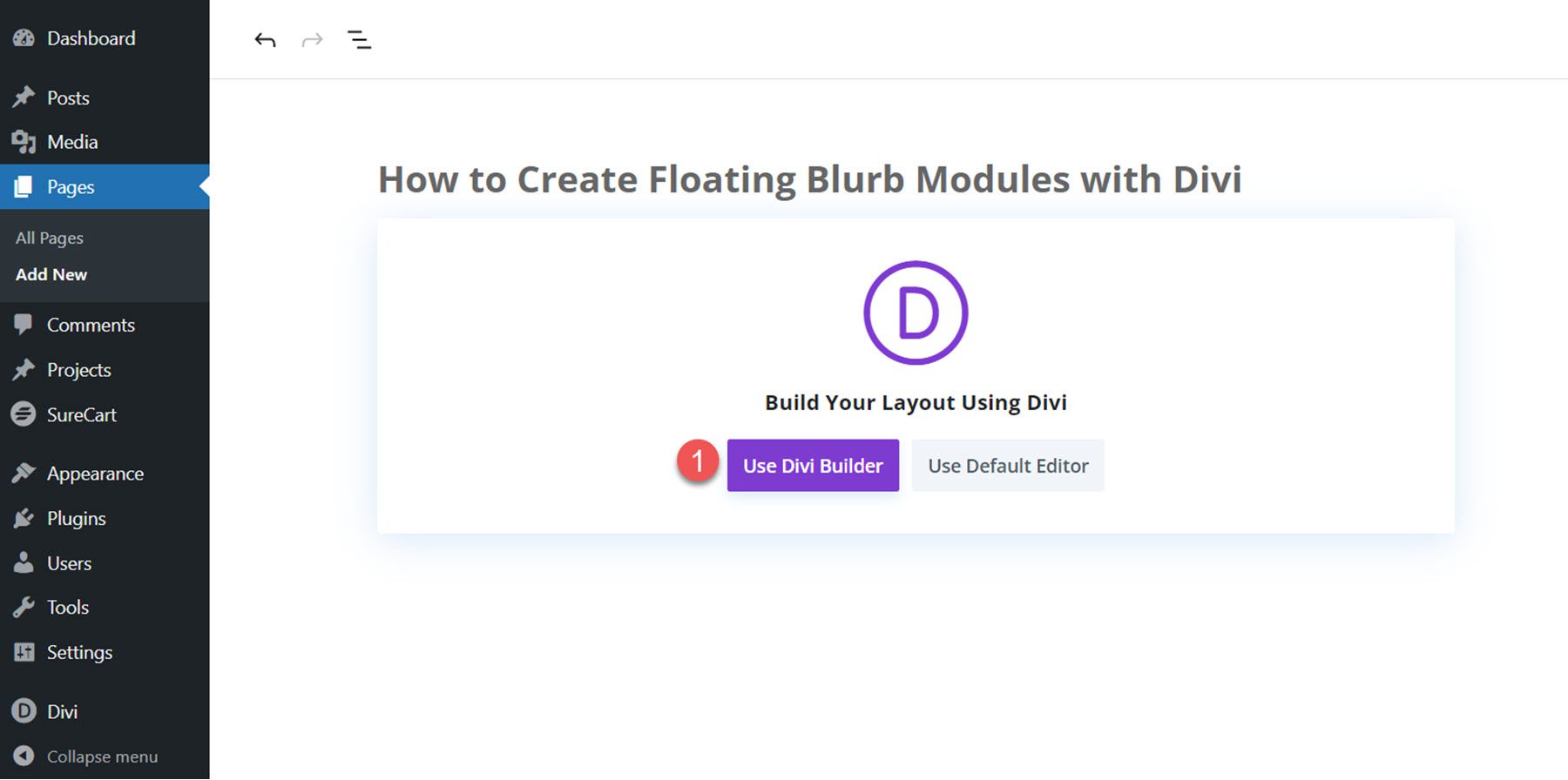 Divi でフローティングブラーブモジュールを作成する方法 Divi Builder を使用する
