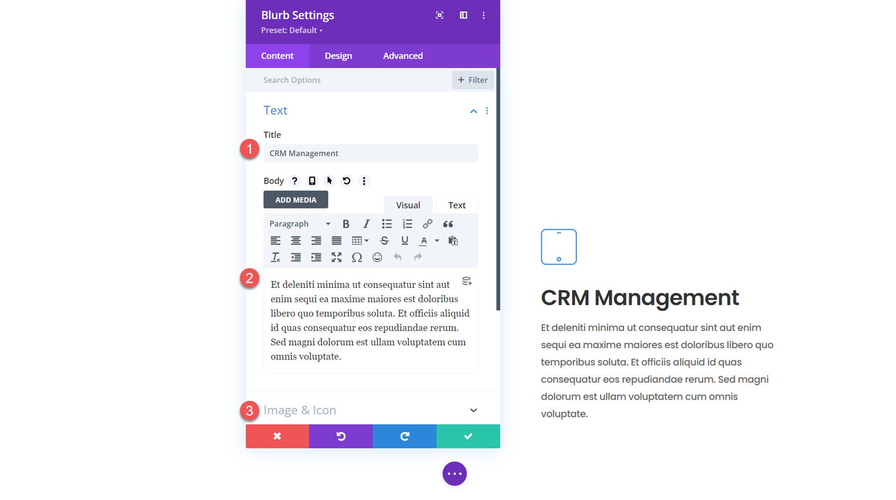 Divi Blurb 3 コンテンツを使用してフローティング Blurb モジュールを作成する方法