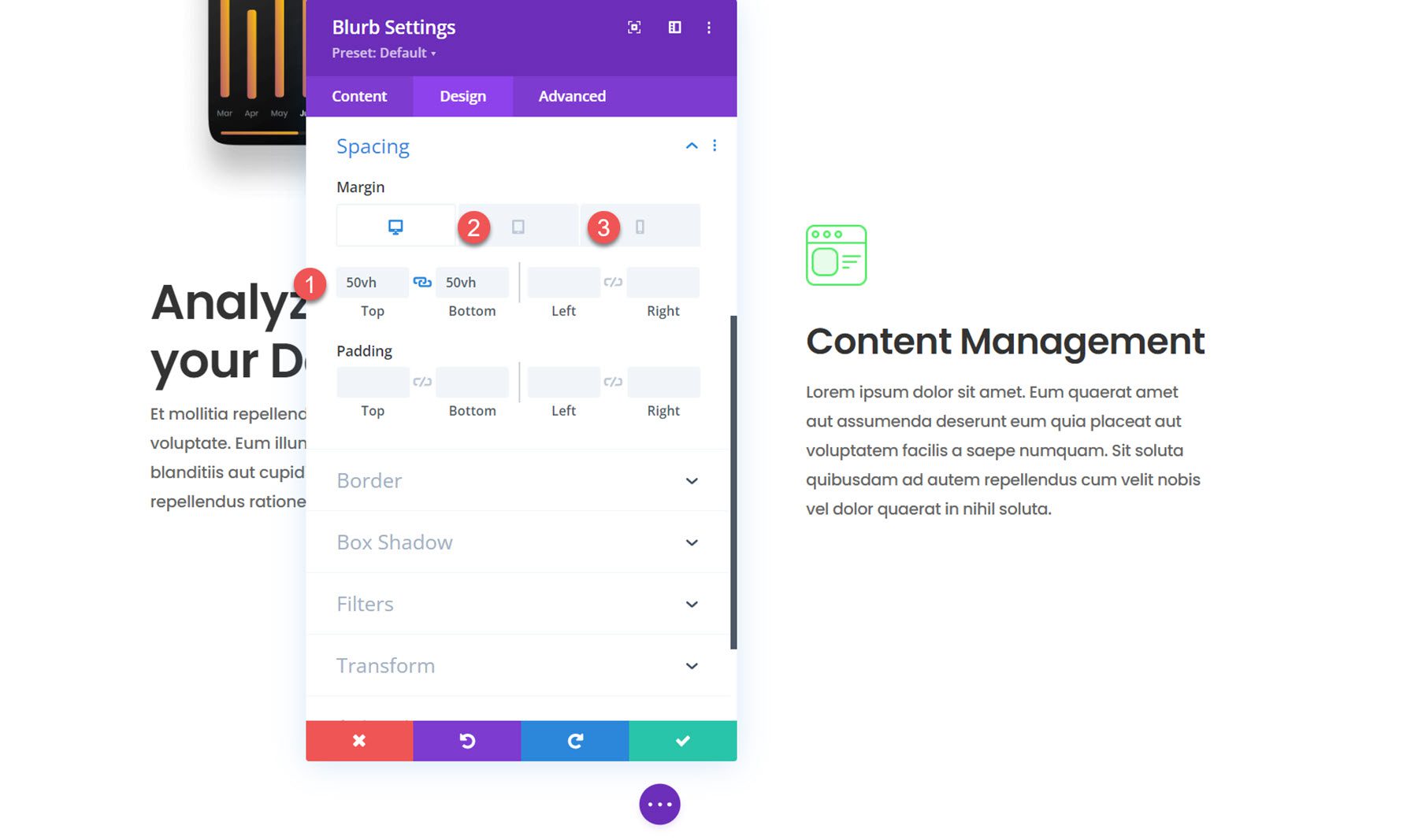 Divi ブラーブ間隔を使用してフローティングブラーブ モジュールを作成する方法