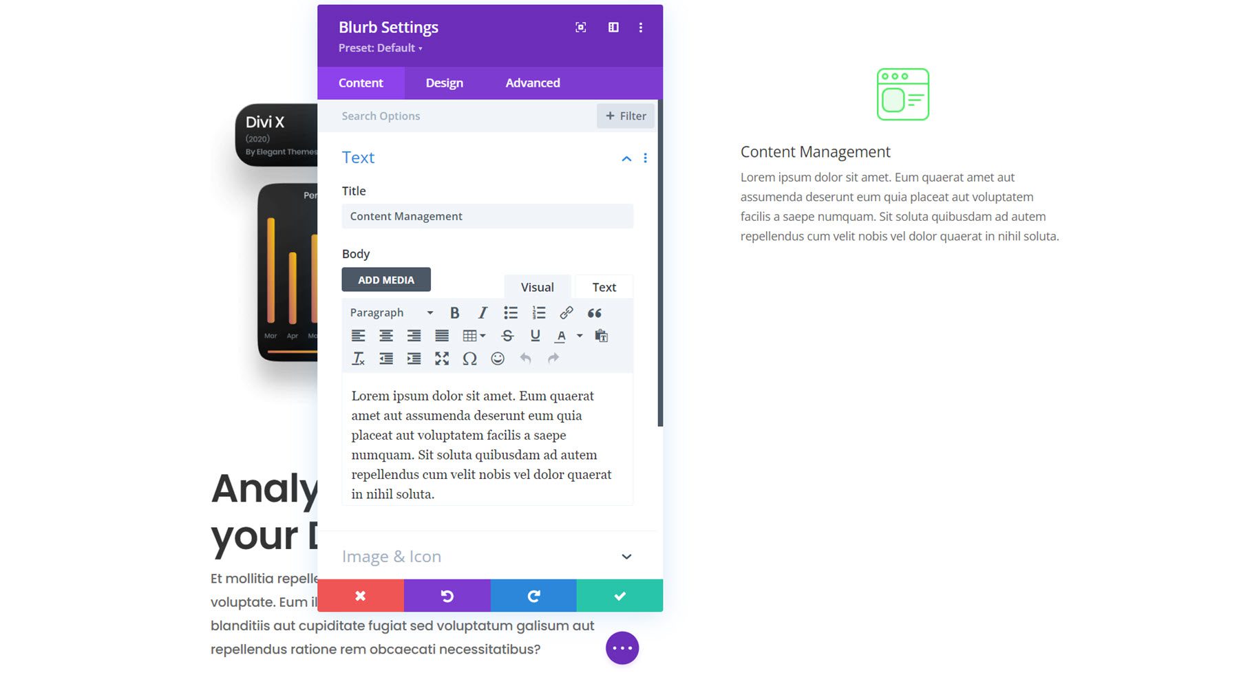 Divi ブラーブ コンテンツを使用してフローティングブラーブ モジュールを作成する方法