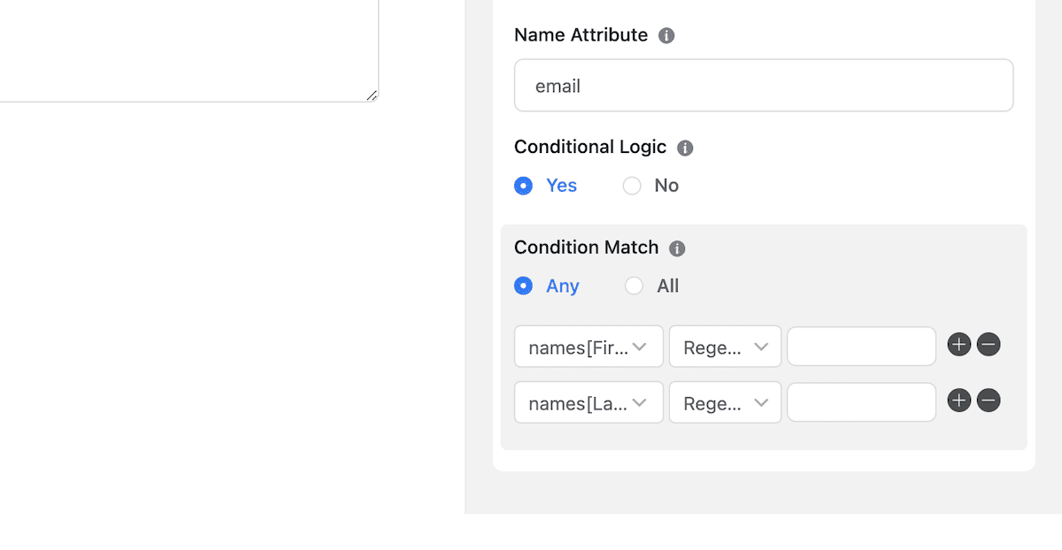 Mise en place d'une logique conditionnelle pour un formulaire.
