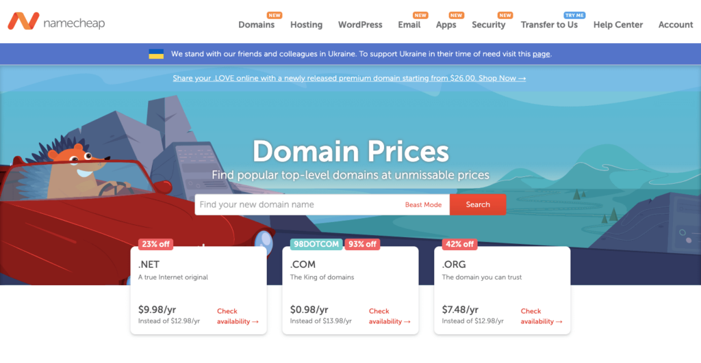 2024 年 5 つの安価な .in ドメイン登録の信頼できるプロバイダー 3 namecheap domain 1