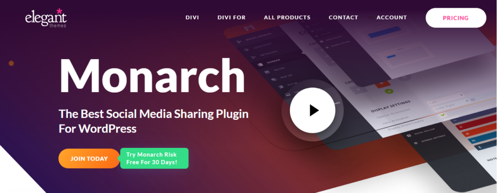 Monarch WordPress Pinterest 플러그인