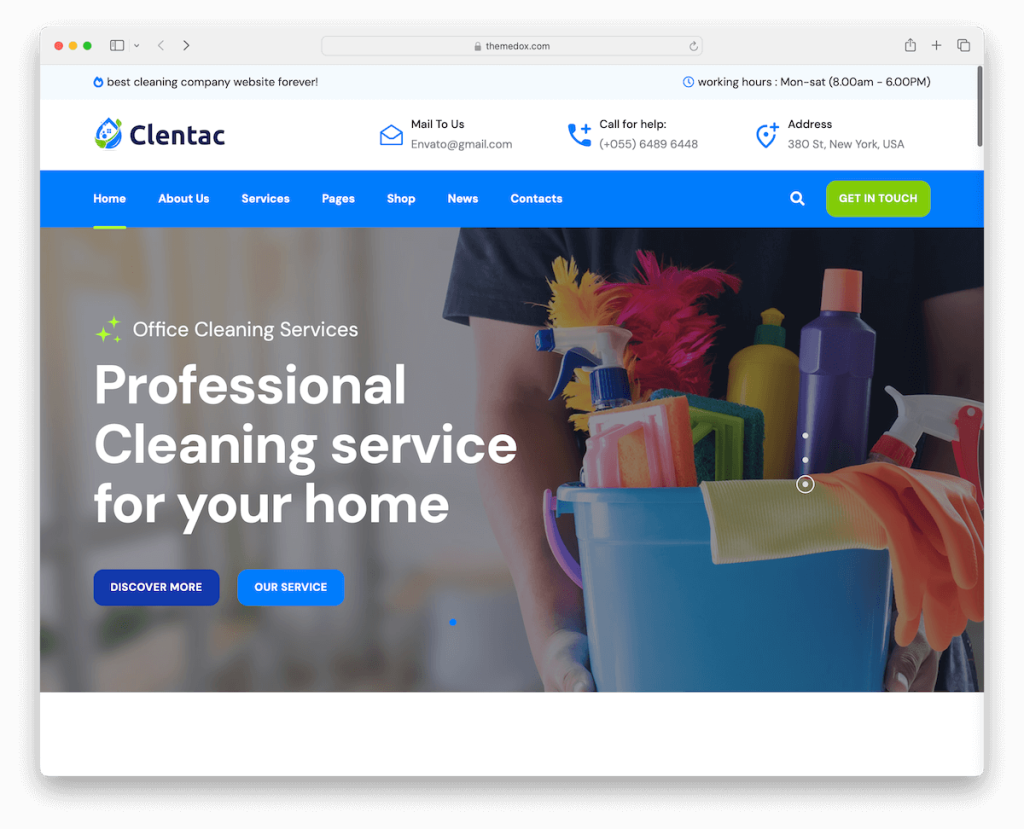 Modello di sito web tuttofare clentac