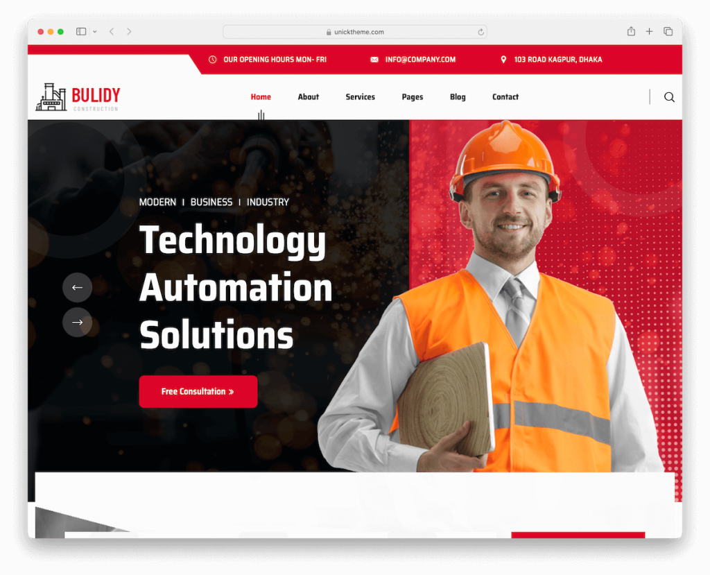 modello di sito web per tuttofare bulidy