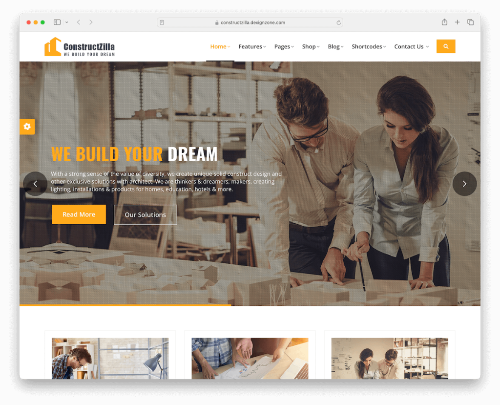 Modello di sito web tuttofare di buildzilla