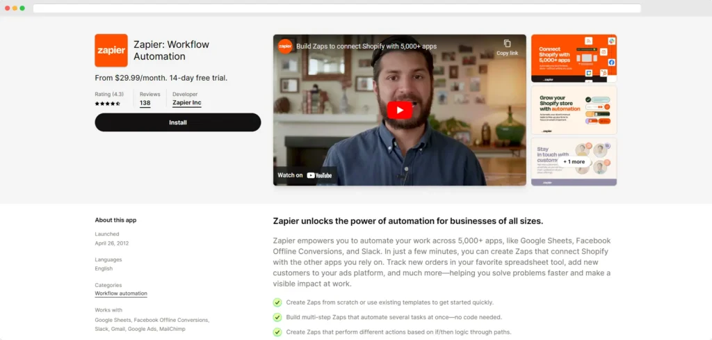 Zapier: Automazione del flusso di lavoro