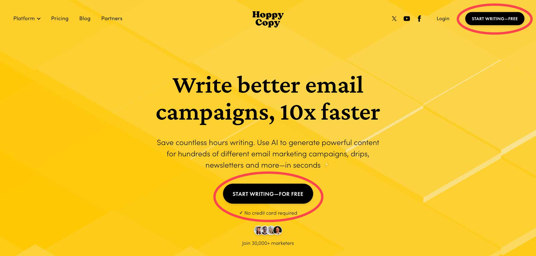 Comece a escrever com Hoppy Copy