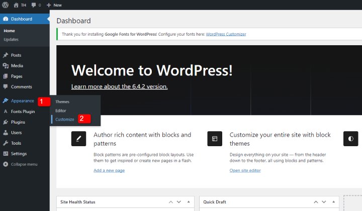 Come cambiare il carattere in WordPress (guida dettagliata) 12 font 14