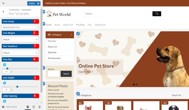 Come cambiare il carattere in WordPress (guida dettagliata) 9 Font 4