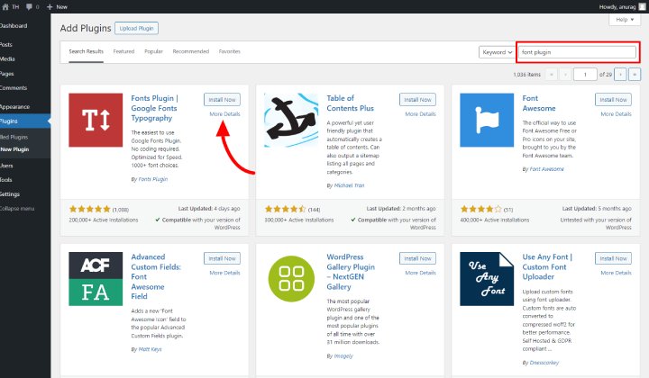 Come cambiare il carattere in WordPress (guida dettagliata) 11 font 13