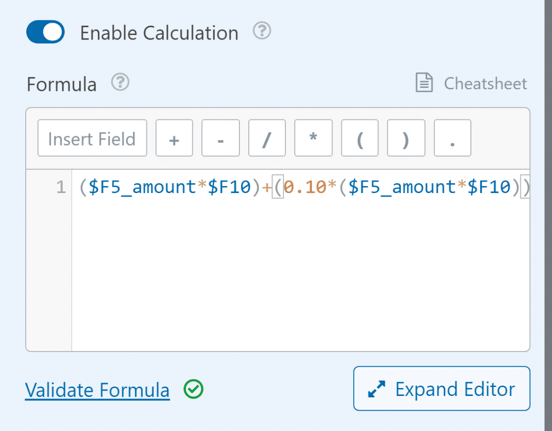 standard tax formula