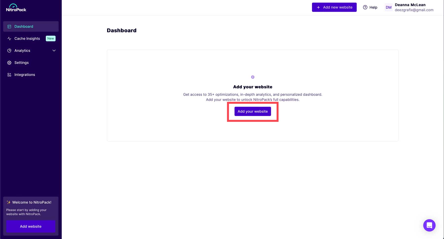Añade tu página web