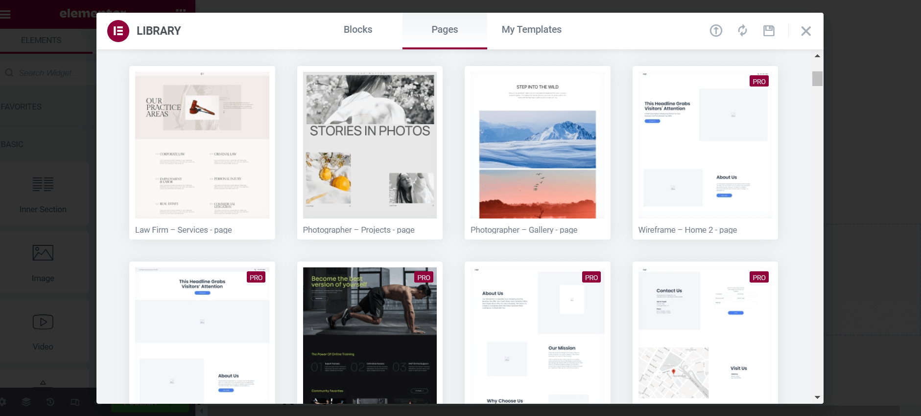 Bricks Builder 대 Elementor Pro - 어느 것이 더 낫습니까 11 Elementor template library