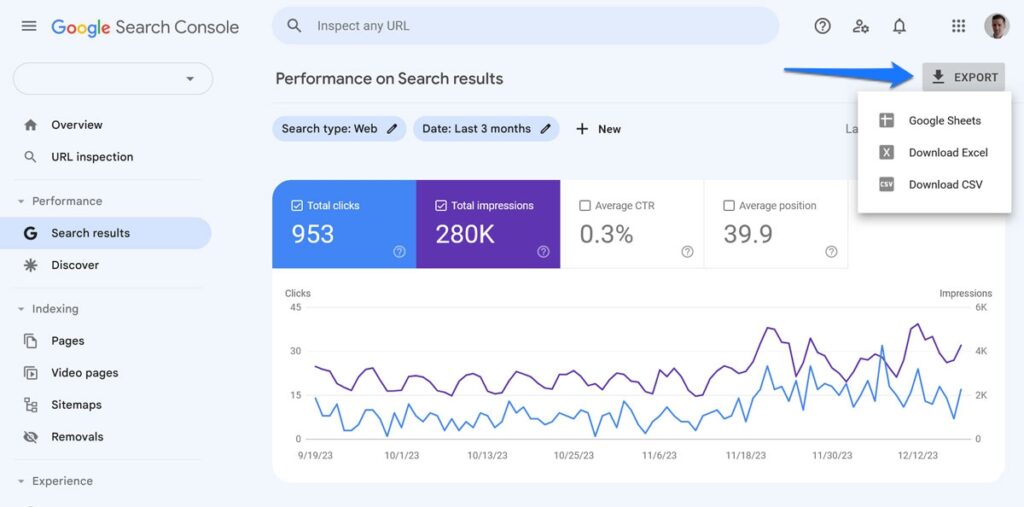 descargar datos de la consola de búsqueda de Google para el informe SEO
