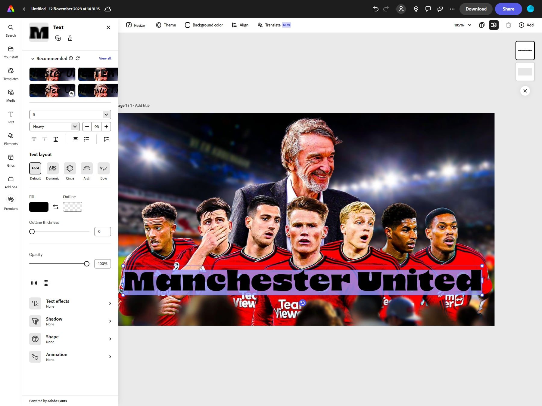 adobe Express 自定义字体